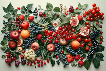 Background with exotic plants of various colorsの素材