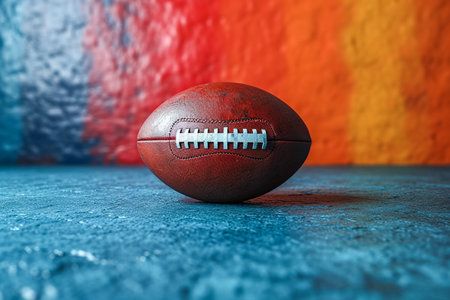 Illustration of a traditional American footballの素材