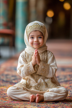 Family Comes Together for Quran Reading Eventの素材