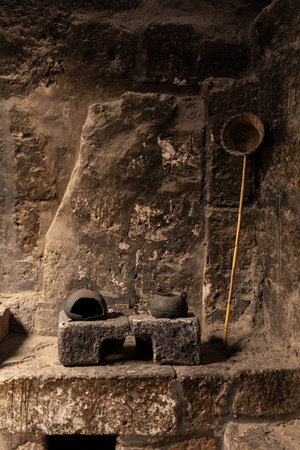 Dark stone kitchen, old style. Beautyの写真素材