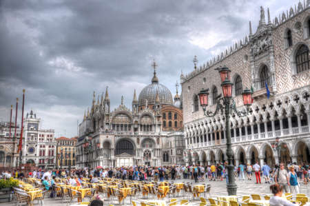 Doge's Palace and Piazza San Marco, Venice, Italy (HDR)のeditorial素材