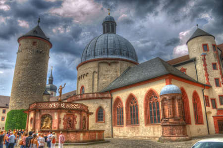 Marien church (Marienkirche) in Marienberg Fortress (Castle), Wurzburg, Bayern, Germanyのeditorial素材