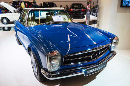 FRANKFURT - SEPT 21: Mercedes Benz SL Pagode Brabus Classic presented as world premiere at the 65th IAA (Internationale Automobil Ausstellung) on September 21, 2013 in Frankfurt, Germanyのeditorial素材