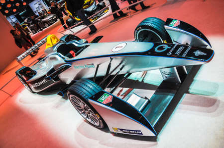 FRANKFURT - SEPT 21: Spark-Renault Formula E Race Car presented as world premiere at the 65th IAA...