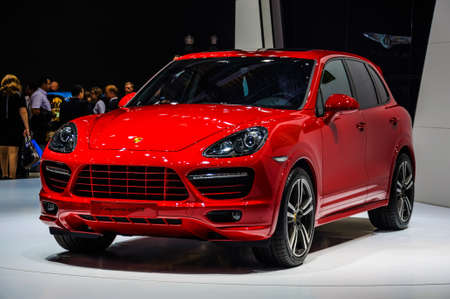 MOSCOW, RUSSIA - AUG 2012: PORSCHE CAYENNE GTS 2 GENERATION presented as world premiere at the 16th...