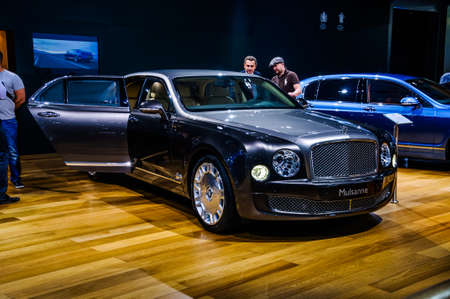 MOSCOW, RUSSIA - AUG 2012: BENTLEY MULSANNE 2 GENERATION presented as world premiere at the 16th...