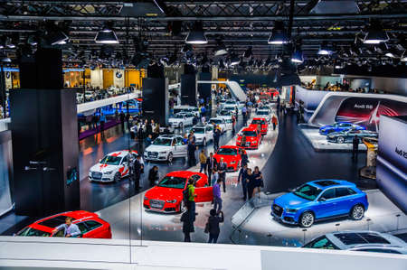 MOSCOW, RUSSIA - AUG 2012: AUDI presented as world premiere at the 16th MIAS Moscow International Automobile Salon on August 30, 2012 in Moscow, Russiaのeditorial素材