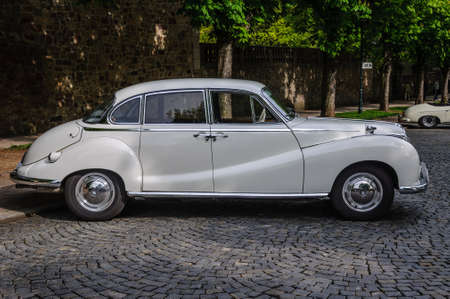 FULDA, GERMANY - MAI 2013: BMW 501 502 luxury saloon retro car on Mai 9, 2013 in Fulda, Germany