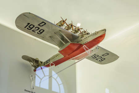 DRESDEN, GERMANY - MAY 2015: flying boat Dornier Do X in Dresden Transport Museum on May 25, 2015 in Dresden, Germanyのeditorial素材