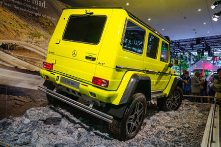FRANKFURT - SEPT 2015: Mercedes-Benz G 500 presented at IAA International Motor Show on September...