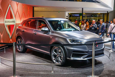 FRANKFURT - SEPT 2015: BORGWARD BX7 presented at IAA International Motor Show on September 20, 2015 in Frankfurt, Germanyのeditorial素材