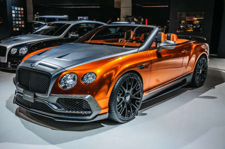 FRANKFURT - SEPT 2015: Mansory Bentley Continental GTC presented at IAA International Motor Show on September 20, 2015 in Frankfurt, Germanyのeditorial素材