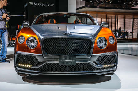 FRANKFURT - SEPT 2015: Mansory Bentley Continental GTC presented at IAA International Motor Show on September 20, 2015 in Frankfurt, Germanyのeditorial素材