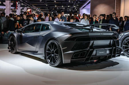 FRANKFURT - SEPT 2015: MANSORY TOROFEO Lamborghini Huracan presented at IAA International Motor Show on September 20, 2015 in Frankfurt, Germanyのeditorial素材