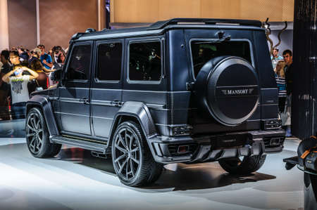 FRANKFURT - SEPT 2015: MANSORY GRONOS Mercedes-Benz AMG G-CLASS presented at IAA International Motor Show on September 20, 2015 in Frankfurt, Germanyのeditorial素材