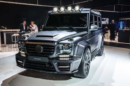 FRANKFURT - SEPT 2015: MANSORY GRONOS Mercedes-Benz AMG G-CLASS presented at IAA International Motor Show on September 20, 2015 in Frankfurt, Germanyのeditorial素材