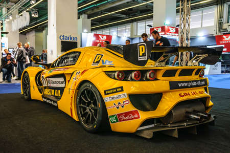 FRANKFURT - SEPT 2015: SIN R1 GT4 presented at IAA International Motor Show on September 20, 2015 in Frankfurt, Germanyのeditorial素材