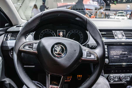 FRANKFURT - SEPT 2015: Skoda Octavia Scout presented at IAA International Motor Show on September 20, 2015 in Frankfurt, Germanyのeditorial素材