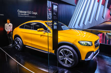 FRANKFURT - SEPT 2015: Mercedes-Benz Concept GLC Coupe presented at IAA International Motor Show on September 20, 2015 in Frankfurt, Germanyのeditorial素材