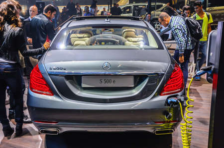 FRANKFURT - SEPT 2015: Mercedes-Benz S 500 e presented at IAA International Motor Show on September...