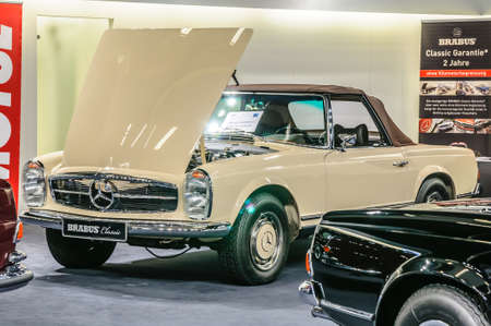FRANKFURT - SEPT 2015: 1969 MERCEDES-BENZ 280SL PAGODA cabrio BRABUS CLASSIC presented at IAA International Motor Show on September 20, 2015 in Frankfurt, Germanyのeditorial素材