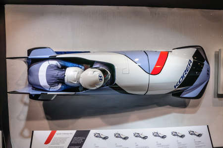 FRANKFURT - SEPT 2015: Hyundai N Bobsleigh 2016 presented at IAA International Motor Show on September 20, 2015 in Frankfurt, Germanyのeditorial素材