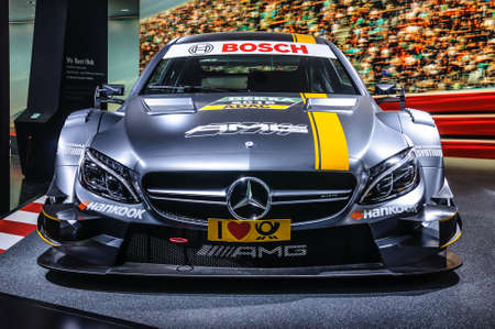 FRANKFURT - SEPT 2015: Mercedes-Benz AMG C63 DTM Coupe presented at IAA International Motor Show on...