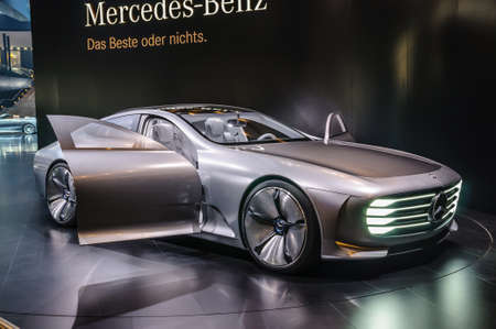 FRANKFURT - SEPT 2015: Mercedes-Benz Concept IAA presented at IAA International Motor Show on September 20, 2015 in Frankfurt, Germanyのeditorial素材