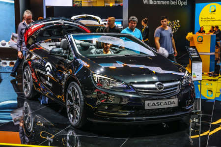 FRANKFURT - SEPT 2015: Opel Cascada presented at IAA International Motor Show on September 20, 2015 in Frankfurt, Germanyのeditorial素材