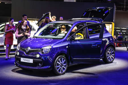 FRANKFURT - SEPT 2015: Renault Twingo presented at IAA International Motor Show on September 20, 2015 in Frankfurt, Germanyのeditorial素材