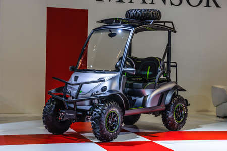 FRANKFURT - SEPT 2015: golf buggy mansory presented at IAA International Motor Show on September 20, 2015 in Frankfurt, Germanyのeditorial素材