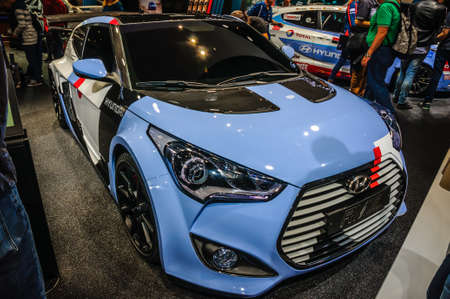 FRANKFURT - SEPT 2015: Hyundai RM15 presented at IAA International Motor Show on September 20, 2015 in Frankfurt, Germanyのeditorial素材