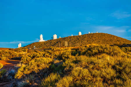 Space observatory on the mountain in Tenerife, Canary Islands.の写真素材