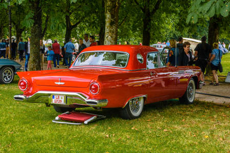 BADEN BADEN, GERMANY - JULY 2019: oldtimer meeting in Kurpark