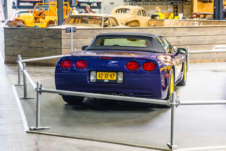 SINSHEIM, GERMANY - MAI 2022: dark violet purple cabrio Chevrolet Corvette C5 Pace Car 1998 345ps