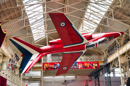 SPEYER, GERMANY - OCTOBER 2022: red Dornier Alpha Jet 33 military aircraft in the Technikmuseum...