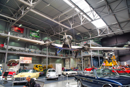 SPEYER, GERMANY - OCTOBER 2022: transport medium bomber aircraft Junkers JU 52 3m Tante Aunt Ju Iron Annie 1930 WW2 3rd reich nazi Germany Luftwaffe in the Technikmuseum Speyer.のeditorial素材