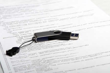 Photo usb flash upon documentの写真素材