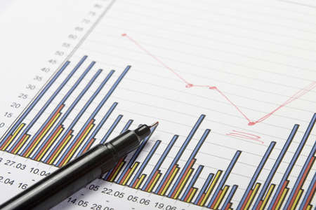 Photo of document & some graphicsの写真素材