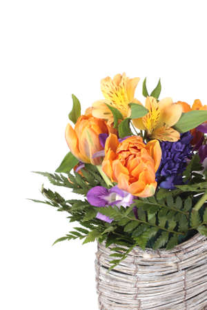 Summer bouquet over white backgroundの写真素材