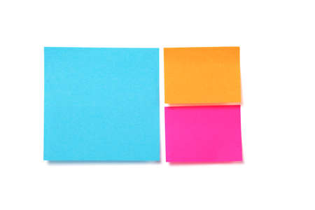 multicolored sticky note papers over white