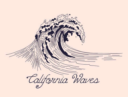california wavesのイラスト素材