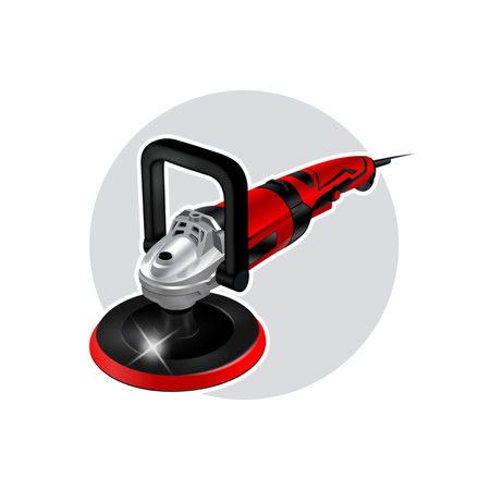 Auto detailing machine on a white background.のイラスト素材