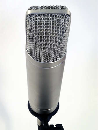 Close-up of professional studio microphone.の写真素材