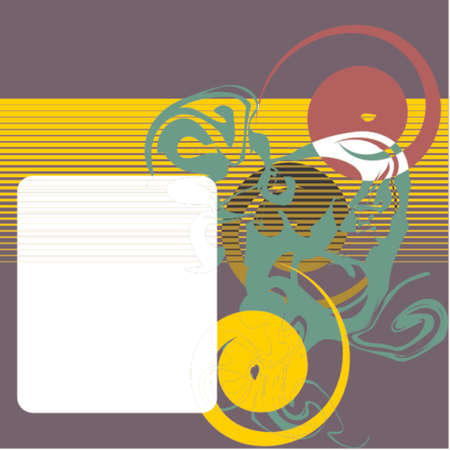 Square Grunge background with copy area, splotches and decorations in their own vector layers.のイラスト素材