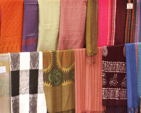 Colorful and Exotic Cloth Fabricsの写真素材
