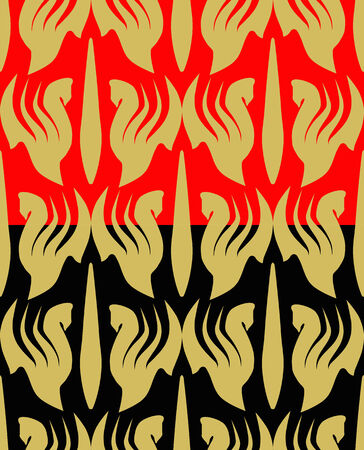 Gold Eagle pattern. Vector seamless patterns can be used for wallpaper pattern fills and background.のイラスト素材