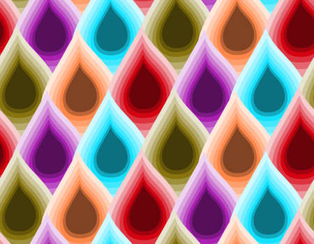 Water drop colorful Pattern. Vector seamless patterns can be used for wallpaper pattern fills and background.のイラスト素材