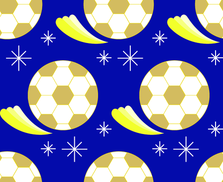 Gold football pattern. Vector seamless patterns can be used for wallpaper pattern fills and background.のイラスト素材