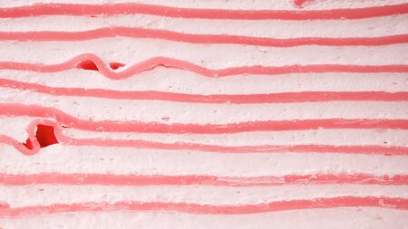 Close up layer cream cake use as texture or background.の写真素材